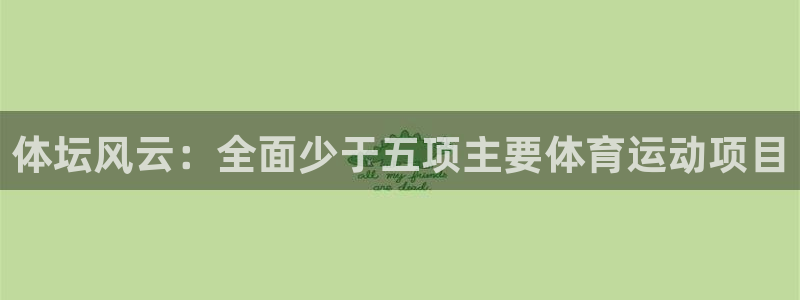 熊猫体育平台官网：体坛风云：全面少于五项主要体育运动项目